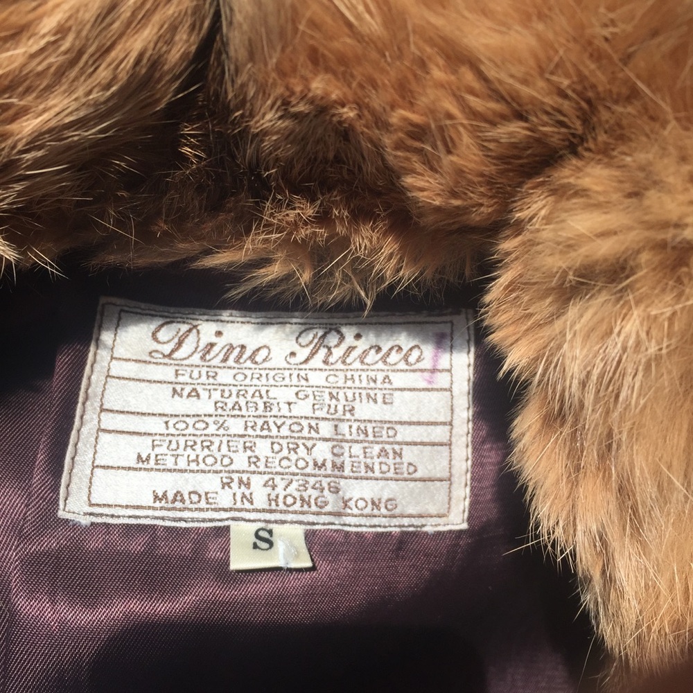 Brown Rabbit Fur Coat - Picture 5 of 5